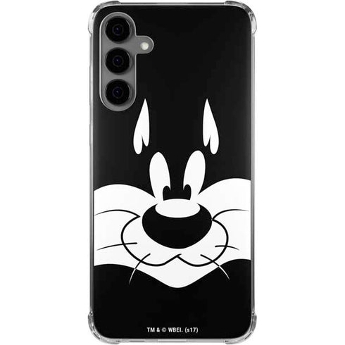 Looney Tunes Sylvester the Cat Black and White Galaxy S24 Plus Clear Case